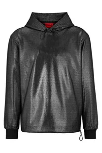 HUGO bluza męska descolar, czarny (Black1), S - Bluzy męskie - miniaturka - grafika 1