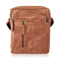 Torebki damskie - Listonoszka męska na ramię skórzana torba męska vintage paolo peruzzi - miniaturka - grafika 1