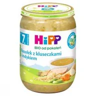Dania dla dzieci - Hipp Zupka BIO - rosołek z kluseczkami i indykiem - bez aromatów i zagęstników - miniaturka - grafika 1