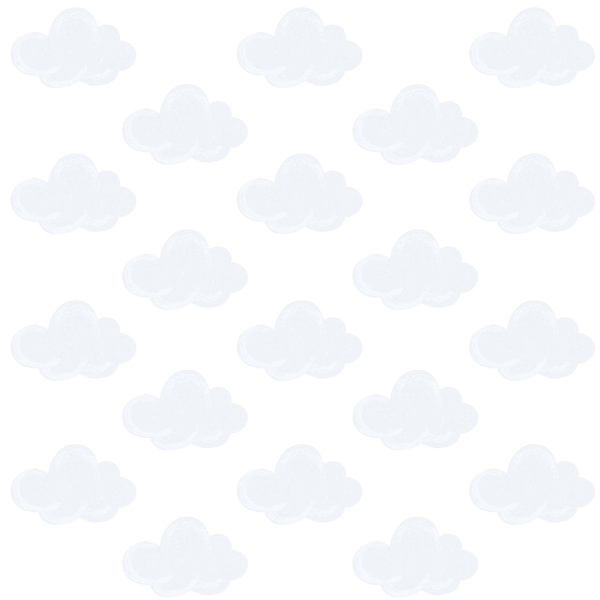 Naklejki Na Ścianę Dla Dzieci Białe Chmurki Pastelowe Chmury Boho Zestaw 120x60