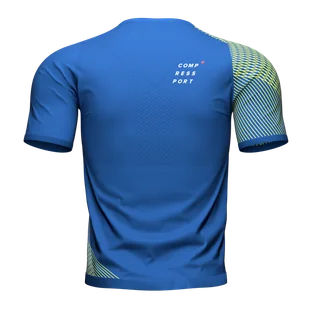 COMPRESSPORT Koszulka biegowa PERFORMANCE SS T-SHIRT niebieska - Koszulki sportowe męskie - miniaturka - grafika 4