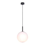 Lampy sufitowe - Kaja Oświetlenie Czarna lampa wisząca z dużym białym kloszem K-4887 FARO K-4887 - miniaturka - grafika 1