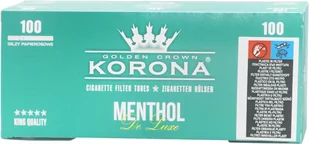 Gilzy papierosowe KORONA MENTHOL DE LUXE 100szt - Dekoracje domu - miniaturka - grafika 1