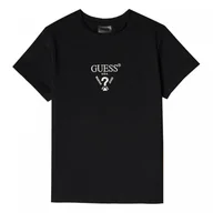 Koszulki sportowe damskie - Damski t-shirt z nadrukiem Guess Colette - czarny - GUESS - miniaturka - grafika 1