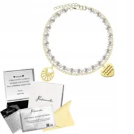 Bransoletki - Bransoletka Złota Duch Święty Serce Perły Prezent Bierzmowanie 925 GRAWER - miniaturka - grafika 1