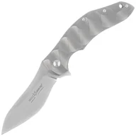 Noże - Nóż składany Fox Flipper Gray Titanium, Satin N690Co by Jens Ansø (FX-302) - miniaturka - grafika 1