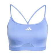 Biustonosze - adidas Damski biustonosz treningowy AeroReact 3Stripes S - miniaturka - grafika 1