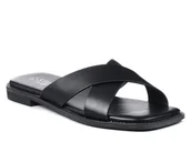 Klapki i japonki damskie - Klapki damskie płaskie czarne wygodne miękkie S.Barski KV27-002-36 - miniaturka - grafika 1