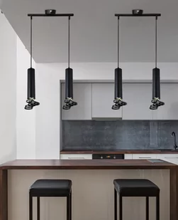 Candellux TUBA Czarna 2xGU10 Lampa wisząca punktowa 32-78650 32-78650 - Lampy sufitowe - miniaturka - grafika 1