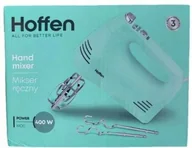 Miksery - Mikser ręczny Hoffen 400W miętowy wymienne końcówki, regulacja prędkości - miniaturka - grafika 1