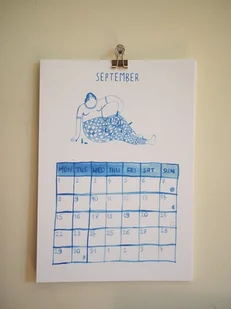 Kalendarz 2025 niebiesko mi chaos - Kalendarze - miniaturka - grafika 1