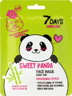 Maseczki do twarzy - Vilenta VILENTA 7 Days Animal Maska na twarz w płacie rozświetlająca Sweet Panda 28g - miniaturka - grafika 1