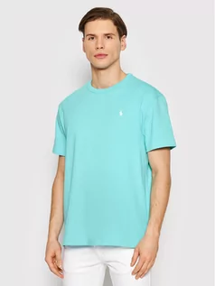 Koszulki męskie - Ralph Lauren Polo T-Shirt 710811284011 Niebieski Classic Fit - grafika 1