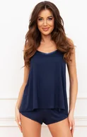 Piżamy damskie - Piżama damska z wąskimi ramiączkami i krótki nogawkami Song, Kolor granatowy, Rozmiar S, Gee One - Primodo.com - miniaturka - grafika 1