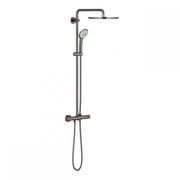 Zestawy prysznicowe - Grohe Euphoria System 310 system prysznicowy z deszczownią i termostatem hard graphite 26075A00 - miniaturka - grafika 1