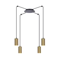 Lampy sufitowe - Kaja Oświetlenie Regulowana lampa wisząca z tubami na cztery żarówki K-4892 VIGO K-4892 - miniaturka - grafika 1