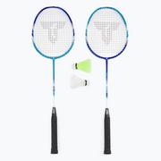 Badminton - Talbot Torro Premium zestaw do badmintona 2-Fighter Pro, 2 grafitowe rakiety, 2 piłeczki sprężynowe, w wysokiej jakości torbie, 449404, w rozmiarze uniwersalnym - miniaturka - grafika 1