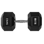 Hantle i ciężarki - HMS Hantla gumowana Hex Pro 32,5 kg 17-66-124 - miniaturka - grafika 1