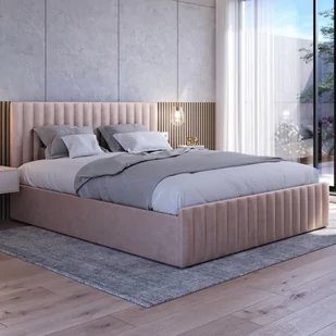 Łóżko tapicerowane 180x200 BELANIA 2 z pojemnikiem [P] - Łóżka - miniaturka - grafika 1