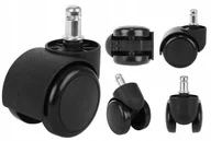 Torby sportowe - Kółka do fotela biurowego - 5szt - czarne - miniaturka - grafika 1