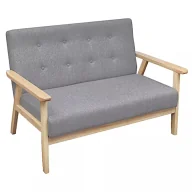 Sofy i kanapy - Jasnoszara sofa 2-osobowa - Sybis - miniaturka - grafika 1