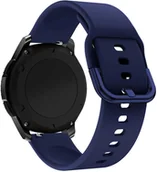 Akcesoria do smartwatchy - Silicone Strap TYS opaska do smartwatcha zegarka uniwersalna 20mm ciemnoniebieski - miniaturka - grafika 1