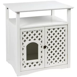 Kerbl Szafka na kuwetę dla kota Helena, 64x46x65 cm, biała, 82662 - Legowiska dla kotów - miniaturka - grafika 1
