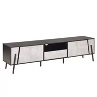 Szafki RTV - Shumee Shumee Szafka RTV efekt betonu z czarnym BLACKPOOL 210486 - miniaturka - grafika 1