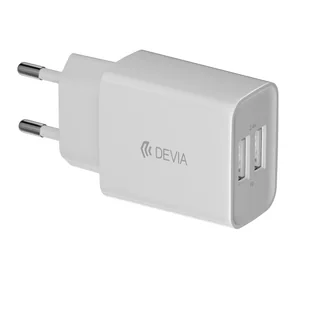 Devia ładowarka sieciowa Smart 2x USB 2,4A biała - Ładowarki do telefonów - miniaturka - grafika 1
