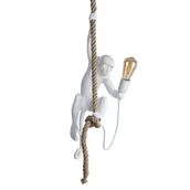 Lampy sufitowe - Ozdobna lampa wisząca Monkey ABR-KAR-B Abruzzo sypialniana małpka  biały - miniaturka - grafika 1