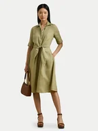 Sukienki - LAUREN RALPH LAUREN Sukienka koszulowa 200905667015 Zielony Regular Fit - miniaturka - grafika 1