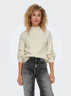 ONLY Sweter w kolorze kremowym - Swetry damskie - miniaturka - grafika 1
