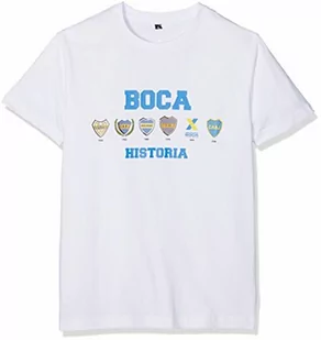 Boca Juniors T-Shirt dla mężczyzn z Boca oratorium z logo, rozmiar S, biały, biały, m 5060360360195 - Koszulki dla chłopców - miniaturka - grafika 1