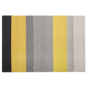 Dywany - Beliani Dywan wełniany krótkowłosy 140 x 200 cm żółto-szary AKKAYA - miniaturka - grafika 1