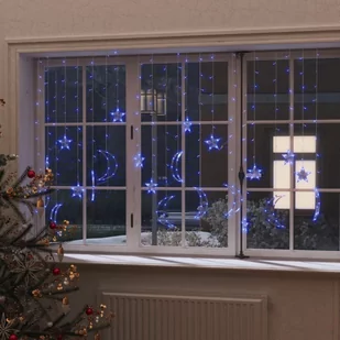 vidaXL Lampki świąteczne z gwiazdkami i księżycami, na pilota, 345 LED - Oświetlenie świąteczne - miniaturka - grafika 1