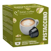 Kawa w kapsułkach i saszetkach - Italian Coffee La Boutique del Caffe SRL Pistaccino (napój kawowy pistacjowy) kapsułki do Dolce Gusto - 16 kapsułek - miniaturka - grafika 1