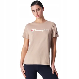 Koszulka damska Champion SS Tee beżowa 117534 MS079 XL - Koszulki i topy damskie - miniaturka - grafika 1