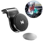 Uchwyty samochodowe do telefonów - Wozinsky Wozinsky magnetyczny uchwyt samochodowy 360 na kratkę wentylacyjną nawiew czarny (WMH-03) WMH-03 - miniaturka - grafika 1