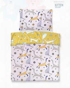 Pościel dziecięca 90x120 cm Kitten Yellow - Pościel dla dzieci - miniaturka - grafika 1