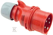 Kostki, złączki, wtyczki - PCE POLSKA WP165ZWR wtyczka przenośna 16A/5P 400V IP44 zwrotnica faz - miniaturka - grafika 1