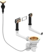 Syfony - Syfon ALVEUS MONARCH SYFON POP-UP ODPŁYW OKRĄGŁY PRZELEW HALB RAMKA BLASZKA MERCEDES brąz PVD (1144853) - miniaturka - grafika 1