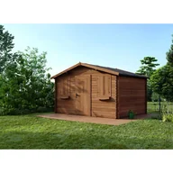 Altany ogrodowe - Domek ogrodowy ALTANKA 12 m2 - 4x3 m - 28 mm, drewniany, impregnowany, DOM418, 1szt. - miniaturka - grafika 1