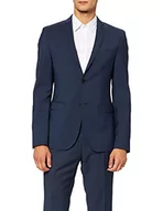 Kurtki męskie - s.Oliver BLACK LABEL Męska kurtka garniturowa 02.899.54.4419, niebieska (ciemnoniebieska 5884), 26 (rozmiar: 52), Niebieski (ciemnoniebieski 5884) - miniaturka - grafika 1