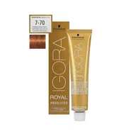 Farby do włosów i szampony koloryzujące - Schwarzkopf Farba Igora Royal Absolutes 7-70, 60ml - miniaturka - grafika 1