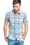 Koszule męskie - Wrangler Ss 1 Pkt Shirt Męska Koszula Gossamer Green W5J14Mg07-M - miniaturka - grafika 1