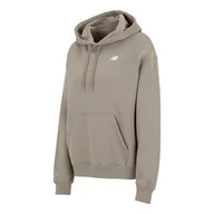 Bluzy damskie - Bluza damska New Balance WT51947DOK beżowa - miniaturka - grafika 1