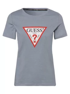 GUESS - T-shirt damski, niebieski - Koszulki i topy damskie - miniaturka - grafika 1