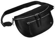 Torebki damskie - Torebka damska eko Rovicky na ramię pojemna modna saszetka crossbody listonoszka, czarny - miniaturka - grafika 1