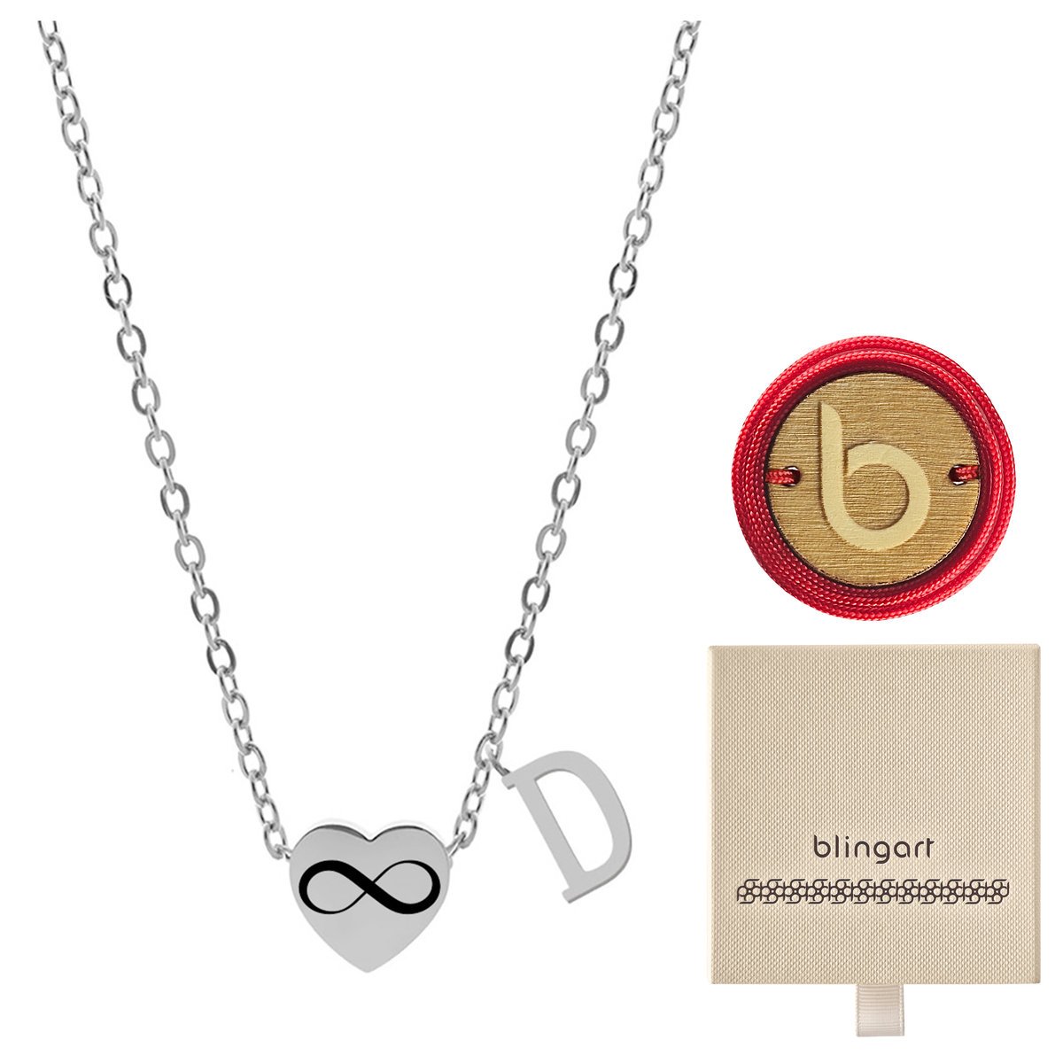 Naszyjnik CELEBRYTKA LITERKA serce D