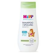Kosmetyki kąpielowe dla dzieci - Hipp Babysanft Sensitive pielęgnacyjny szampon z odżywką 200 ml - miniaturka - grafika 1
